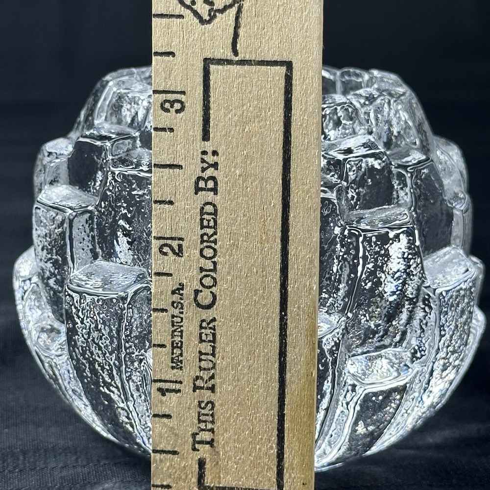 Kosta Boda Sweden Igloo Art Glass Votive Candle Holder Clear Signed Tealight - Picture 2 of 7